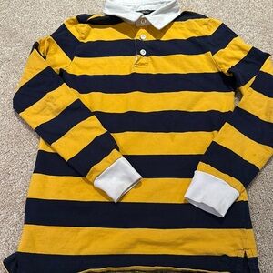 Brooks brothers boys rugby shirt size 12 blue and yellow stripes